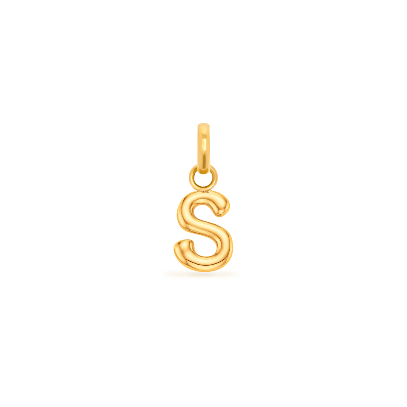 Mini Molten Initial Pendant (Gold)