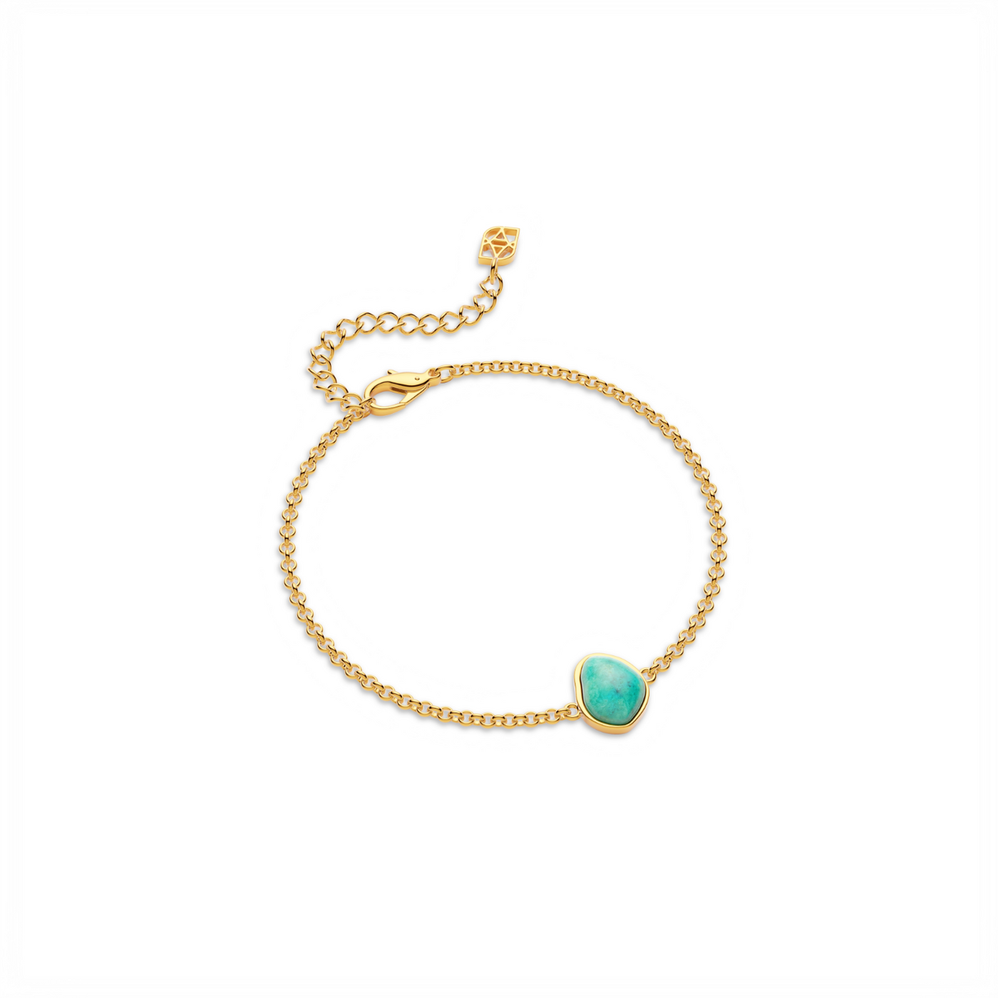 Organic Amazonite Bracelet (Gold)