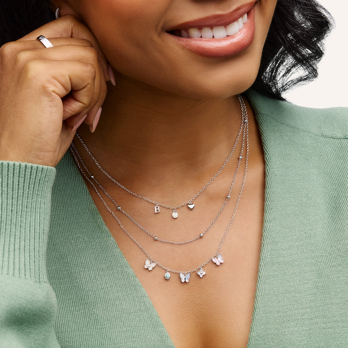 Made Mine Fine Charm Necklace (Silver)