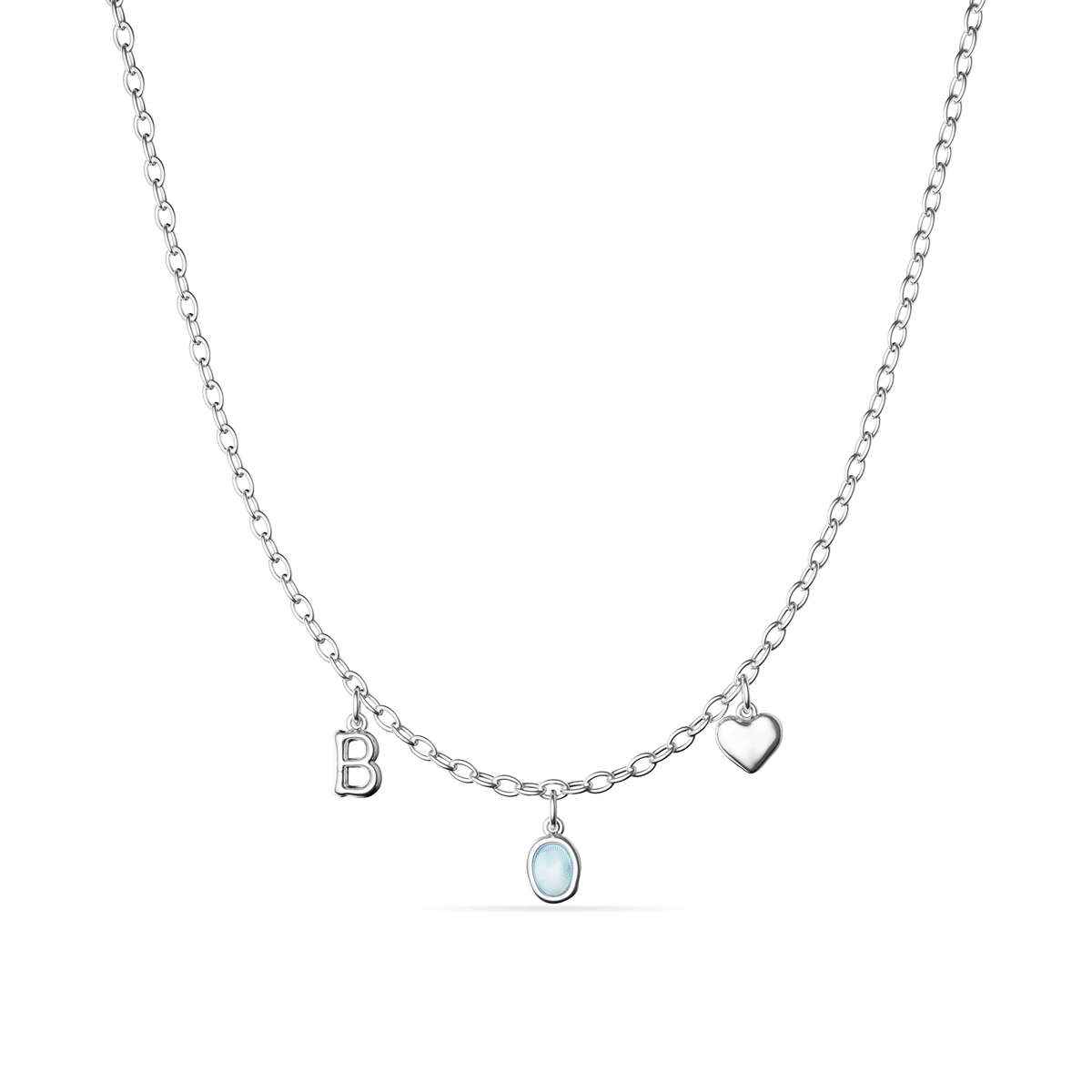 Made Mine Fine Charm Necklace (Silver)