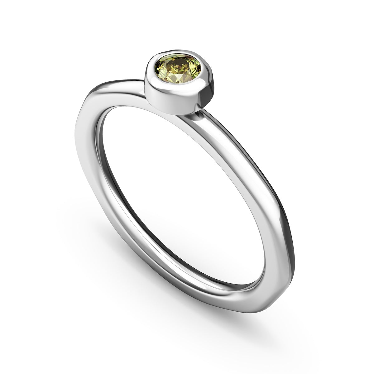 Fine Molten Organic Birthstone Ring (Silver)