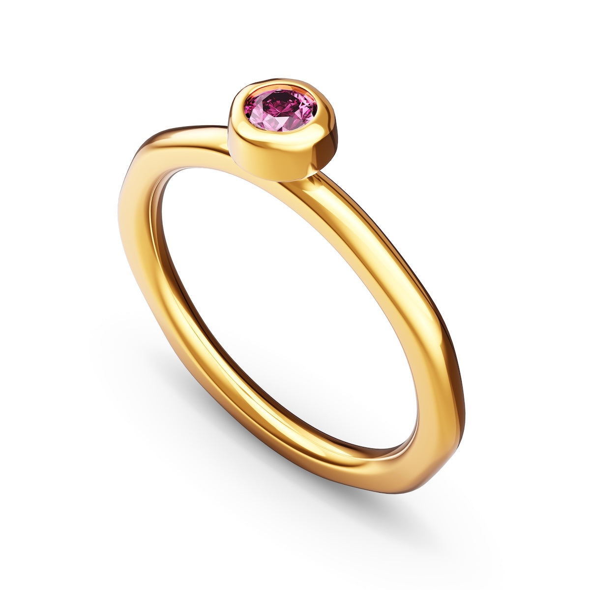 Fine Molten Organic Birthstone Ring (Gold)