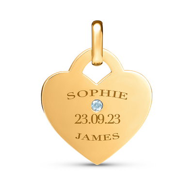 Heart Token Oval Necklace (Gold)