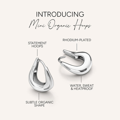 Mini Organic Hoops (Silver)