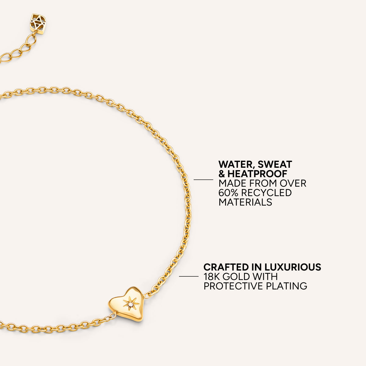 Molten Heart Little Luxe Bracelet (Gold)
