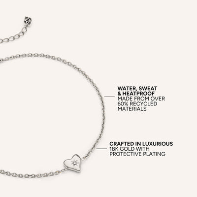 Molten Heart Little Luxe Bracelet (Silver)