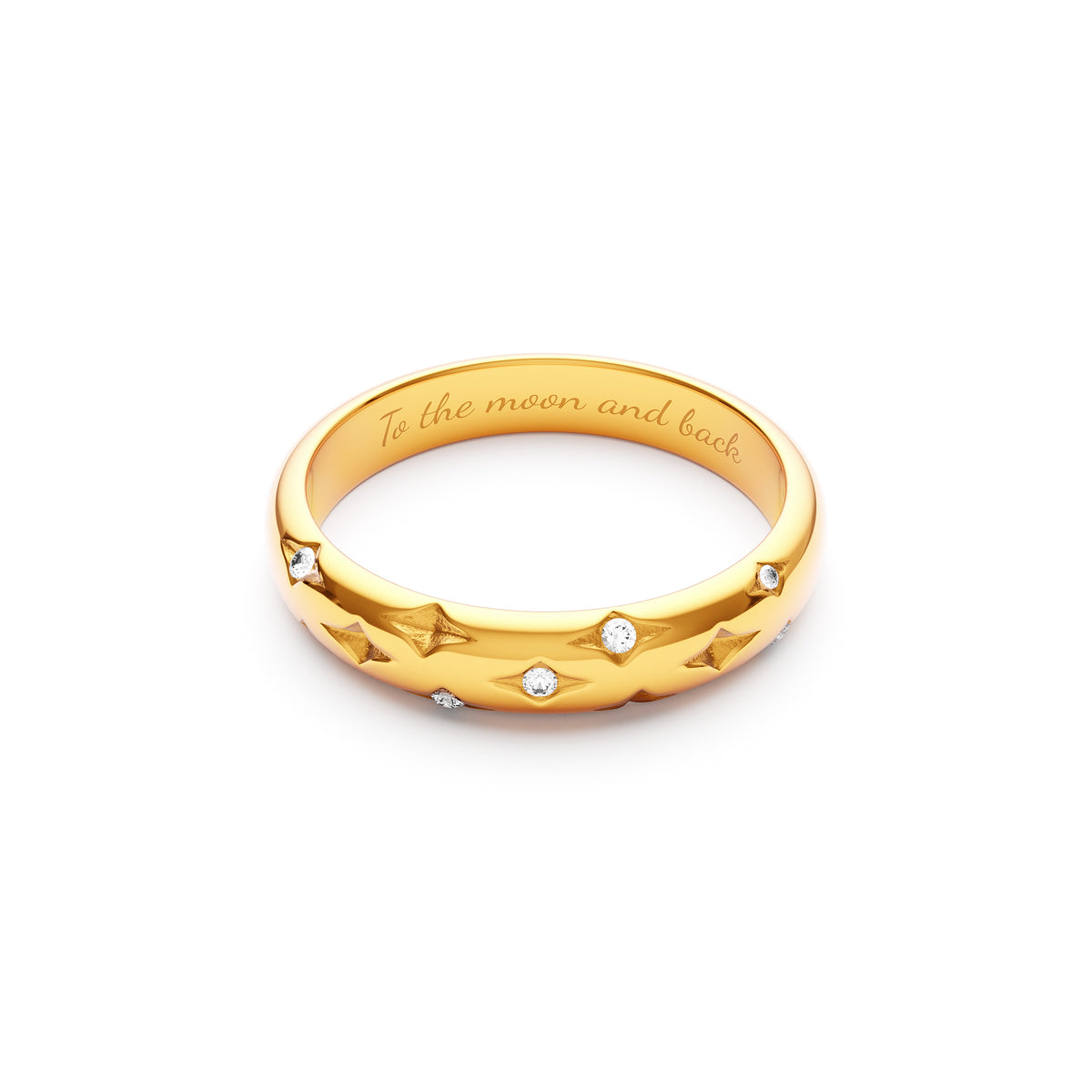 Moon and Back Ring (Gold)