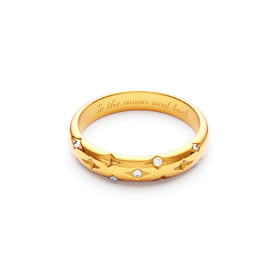 Moon and Back Ring (Gold)