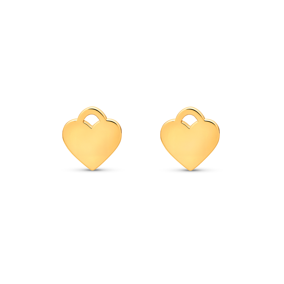 Heart Token Stud Earring (Gold)