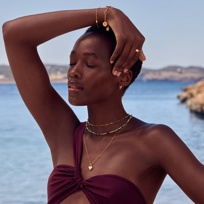 Ocean Pendant Necklace (Gold)