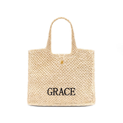Personalised Raffia Bag