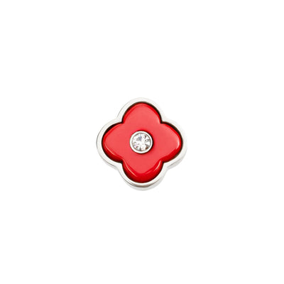 Red Clover Charms (Silver) - Birthstones