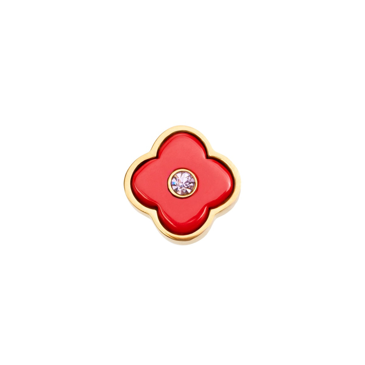 Red Clover Charms (Gold) - Birthstones