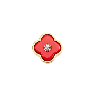 Red Clover Charms (Gold) - Birthstones