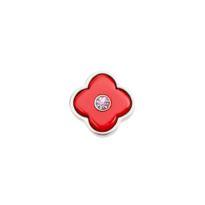 Red Clover Charms (Silver) - Birthstones