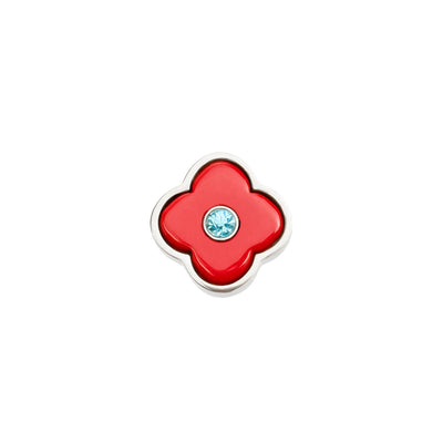 Red Clover Charms (Silver) - Birthstones