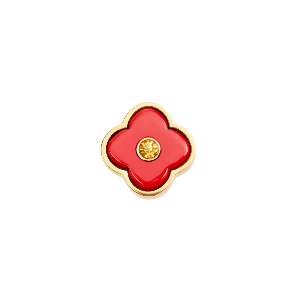 Red Clover Charms (Gold) - Birthstones