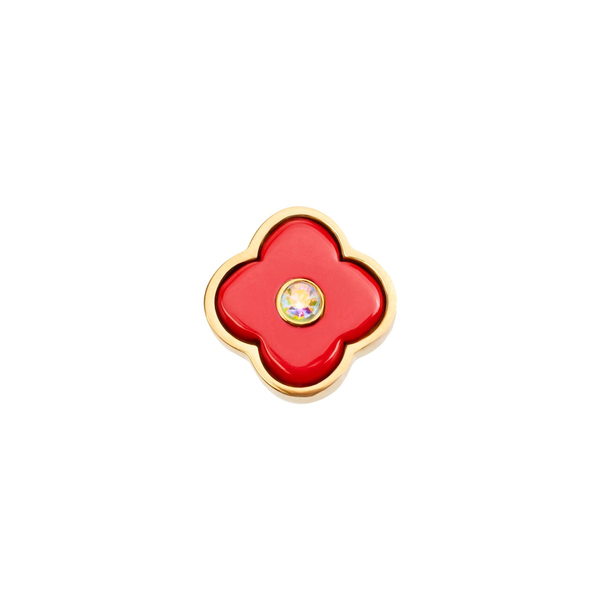 Red Clover Charms (Gold) - Birthstones