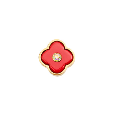 Red Clover Charms (Gold) - Birthstones