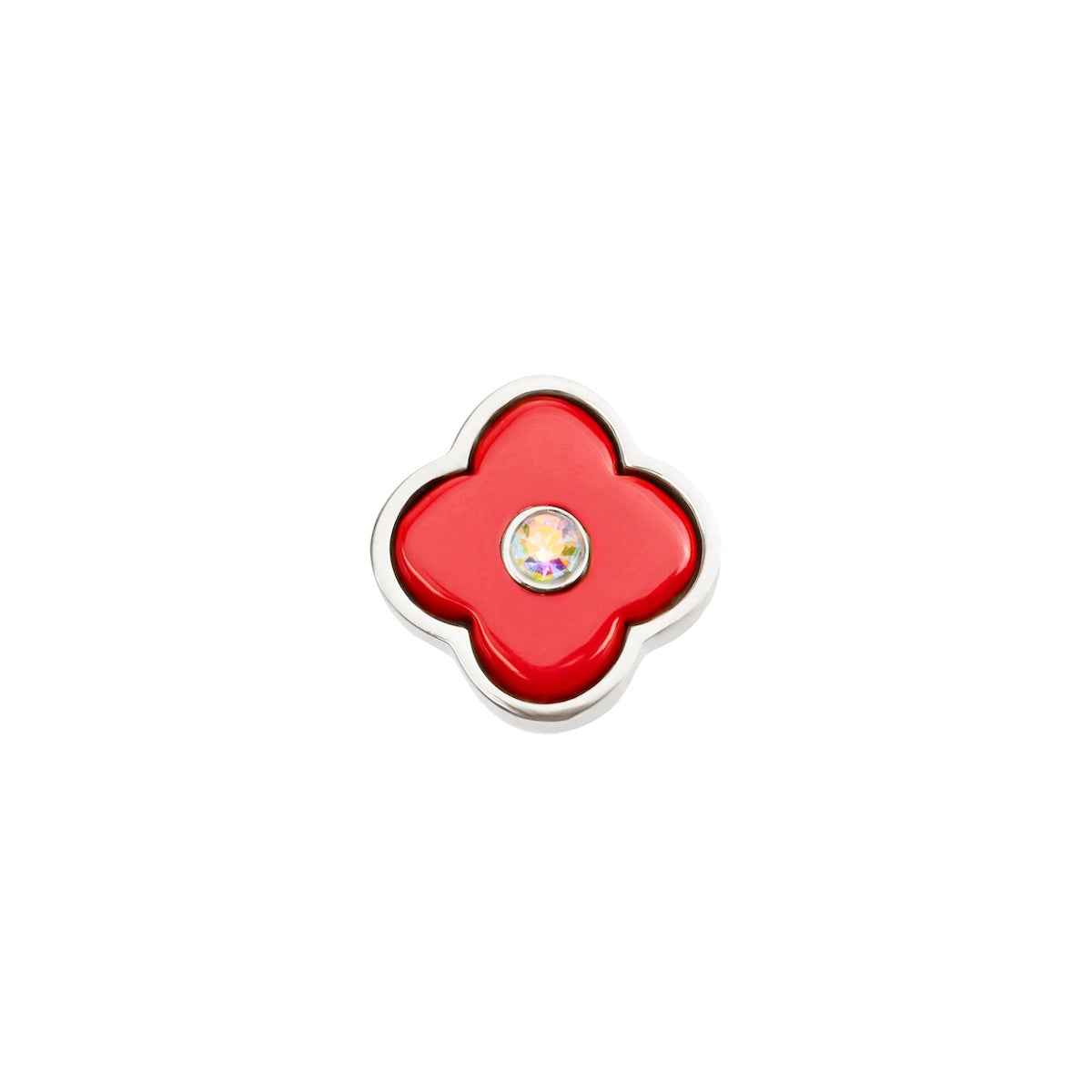 Red Clover Charms (Silver) - Birthstones