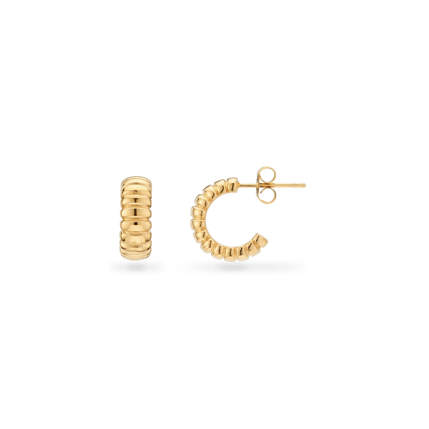 Rope Hoop Earrings (Gold)