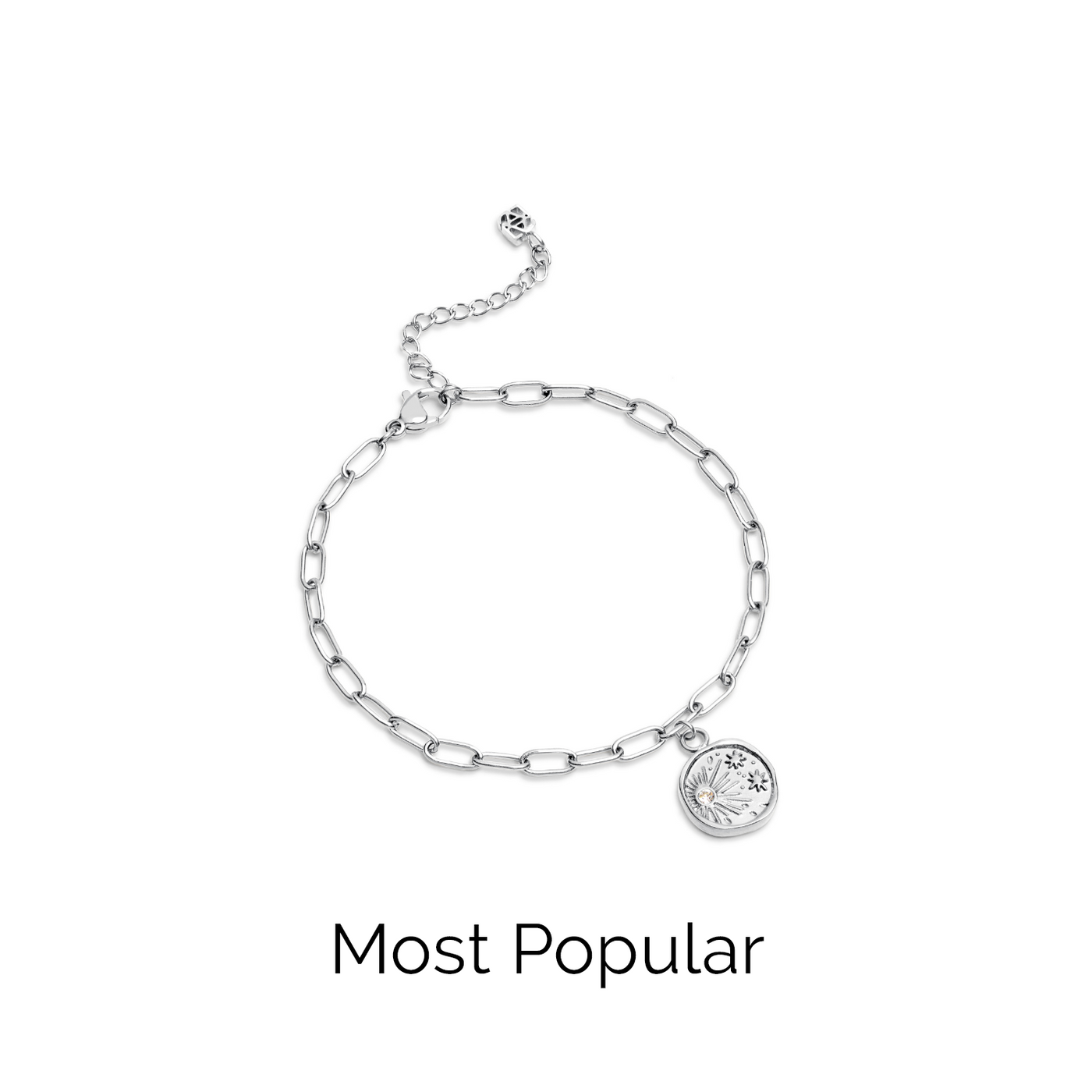 Custom Hanging Ocean Charm Bracelet (Silver)