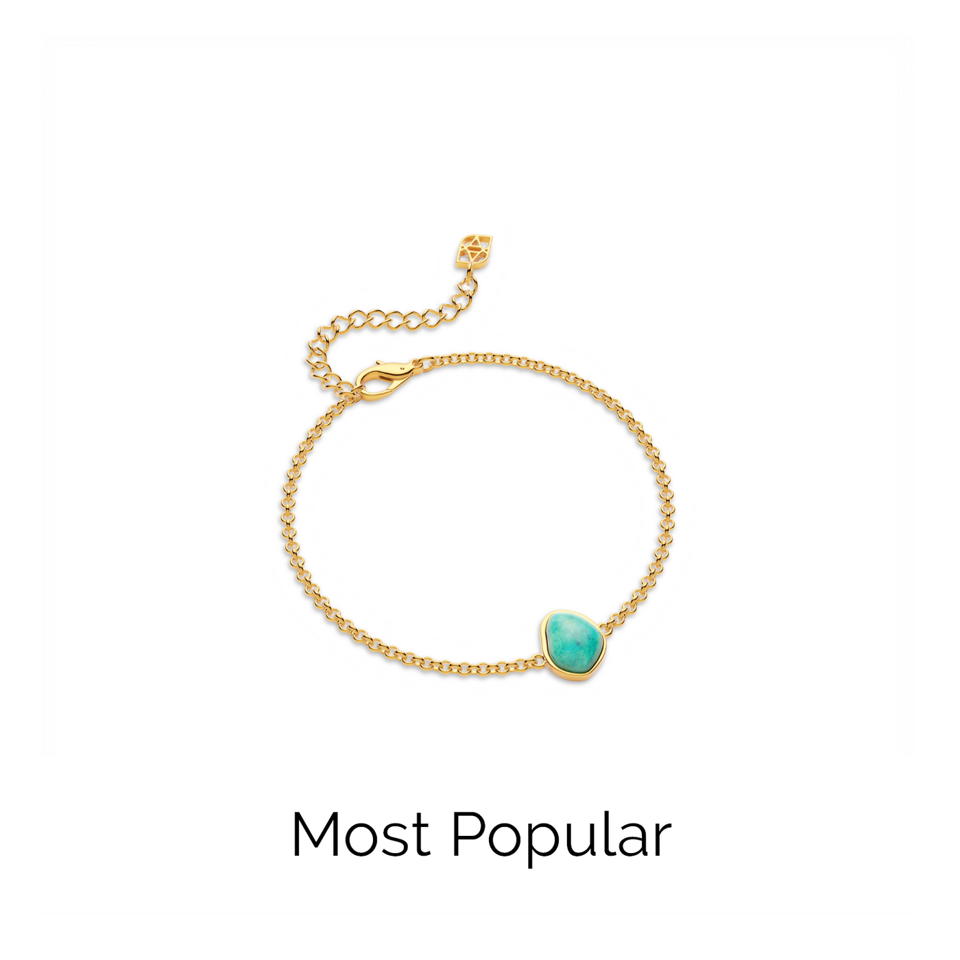 Organic Amazonite Bracelet (Gold)