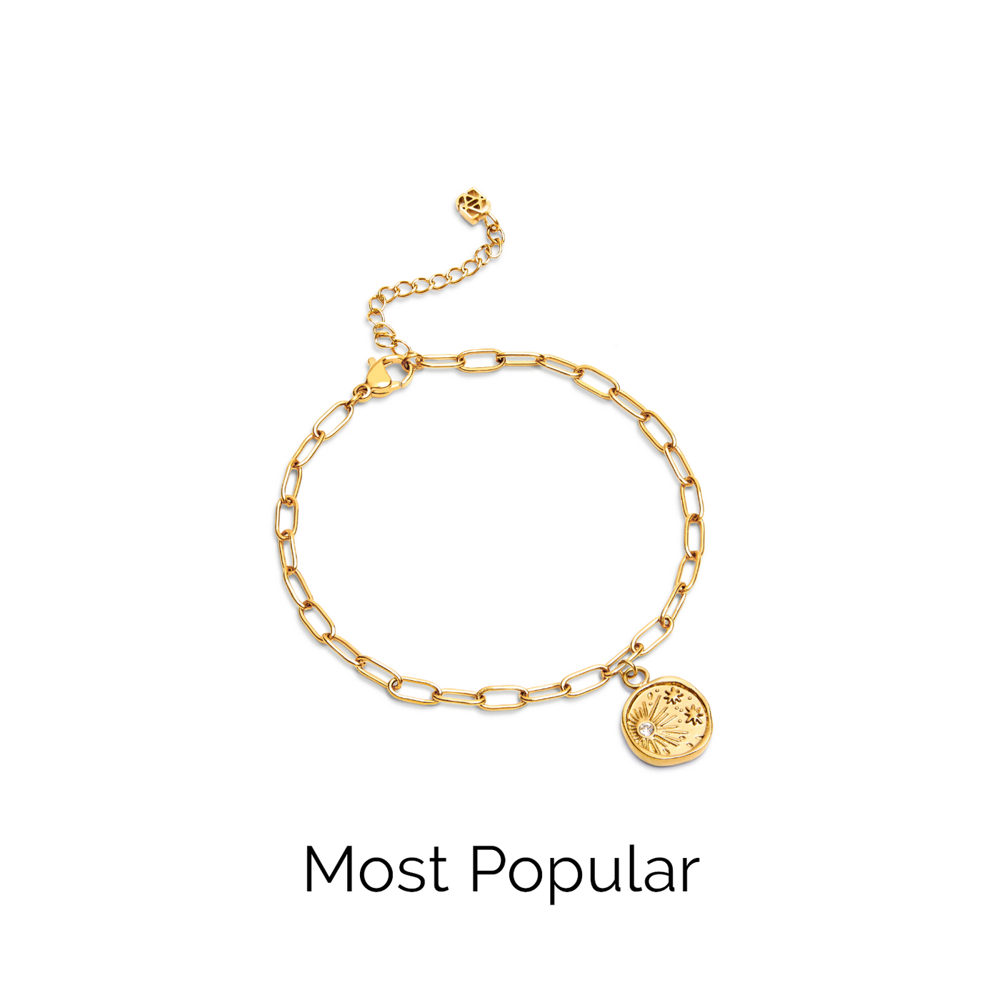 Custom Hanging Ocean Charm Bracelet (Gold)