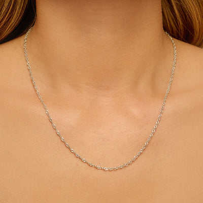 Twisted Chain Necklace (Silver)