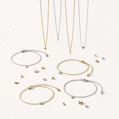 Fine Molten Initial Necklace (Silver)