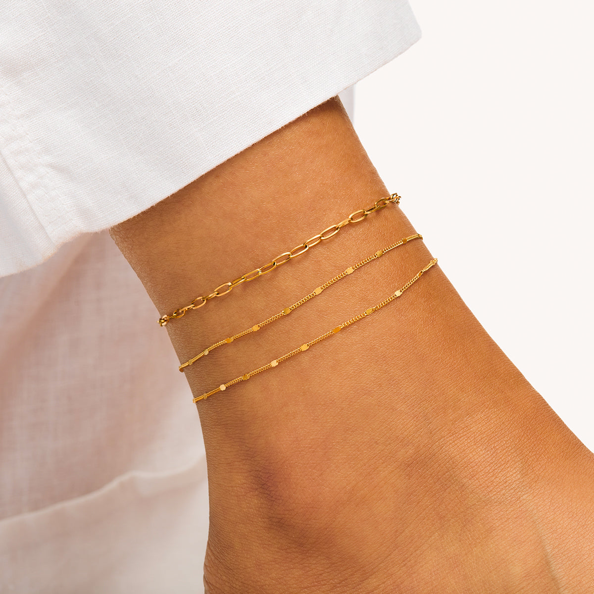 Multi-Chain Anklet Set (Gold)