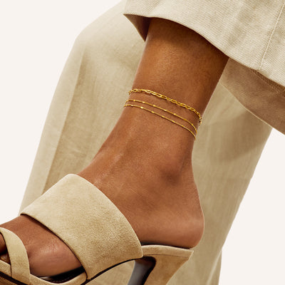 Multi-Chain Anklet Set (Gold)