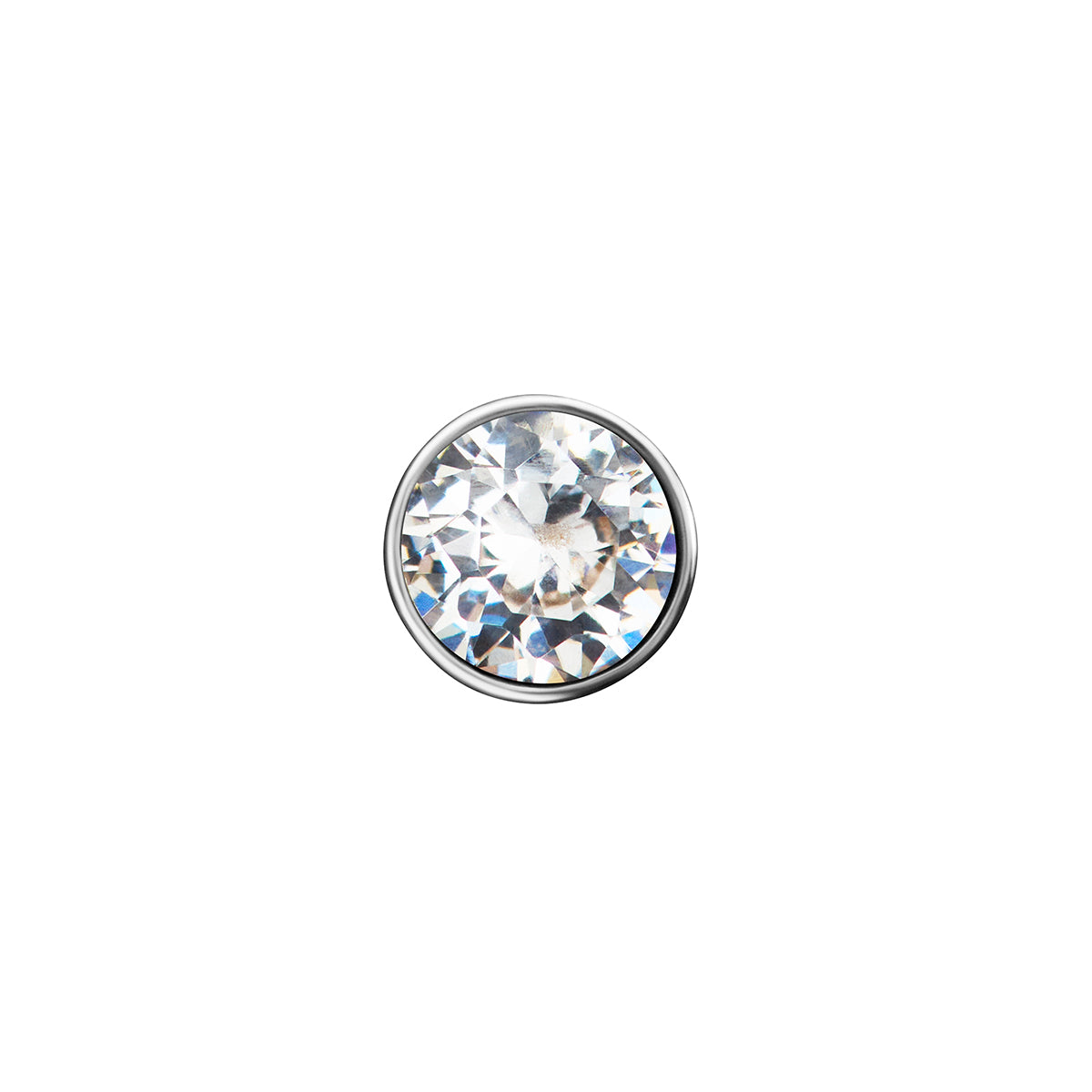 Floating Birthstone Charm (Silver)
