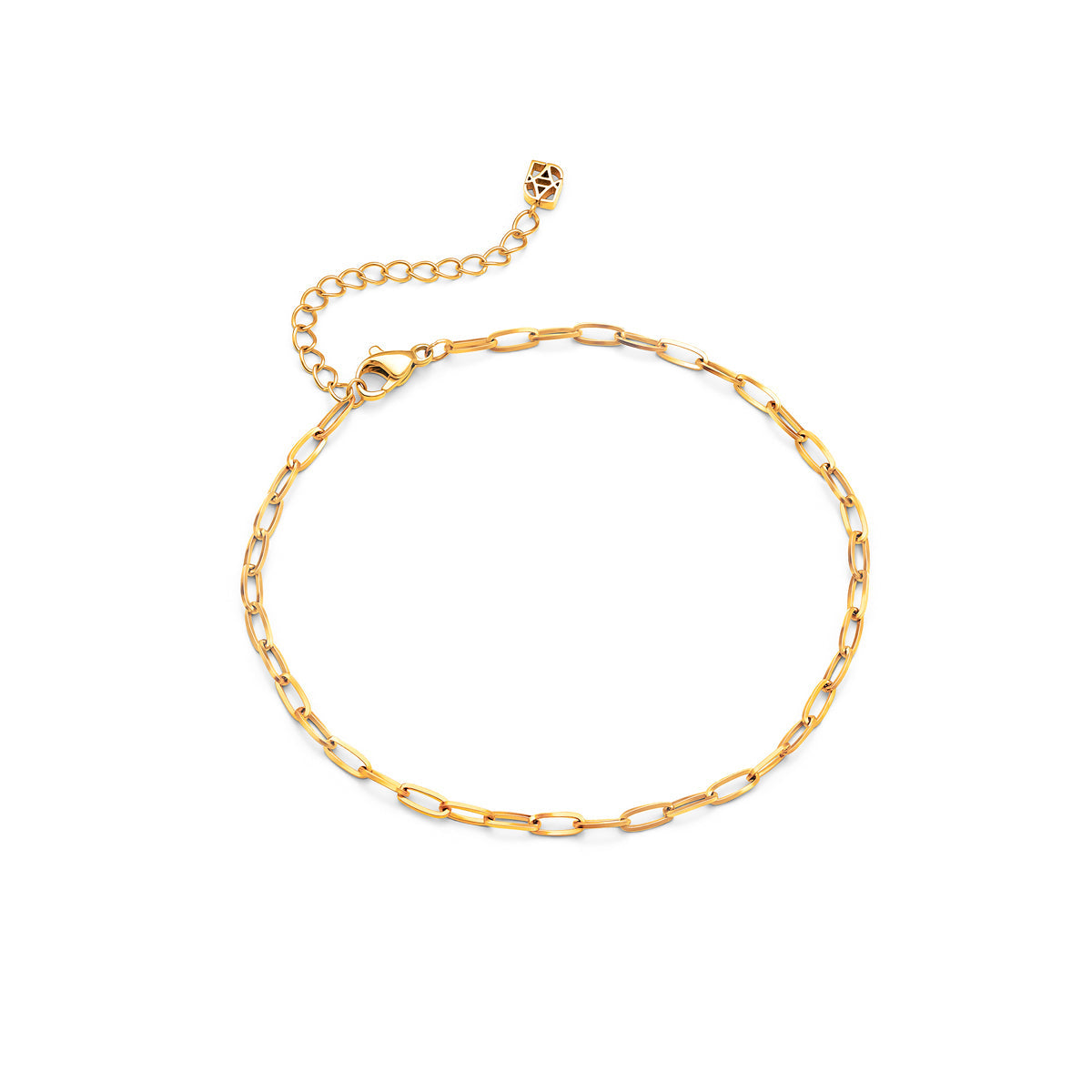 Paperclip Chain Anklet (Gold)