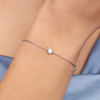 Mini Pearl Bracelet Bridesmaid Gift Set (Silver)