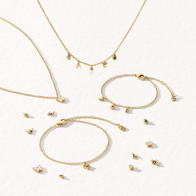 Made Mine Fine Charm Necklace (Gold)