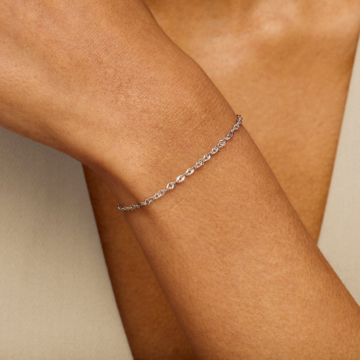 Twisted Chain Bracelet (Silver)