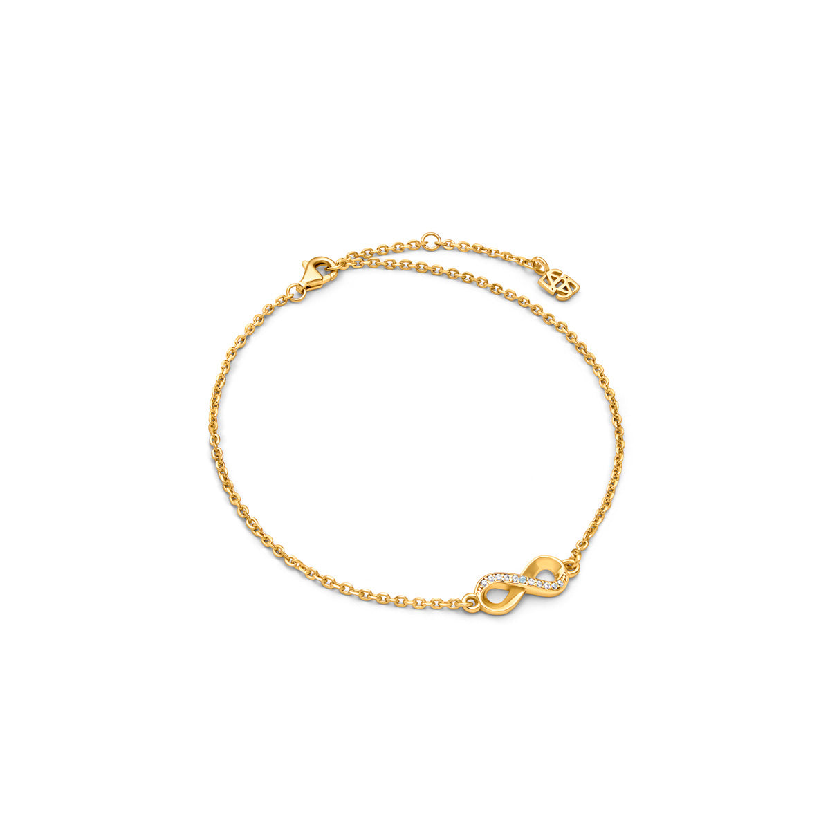 Aquamarine Stone Infinity Bracelet (Gold)
