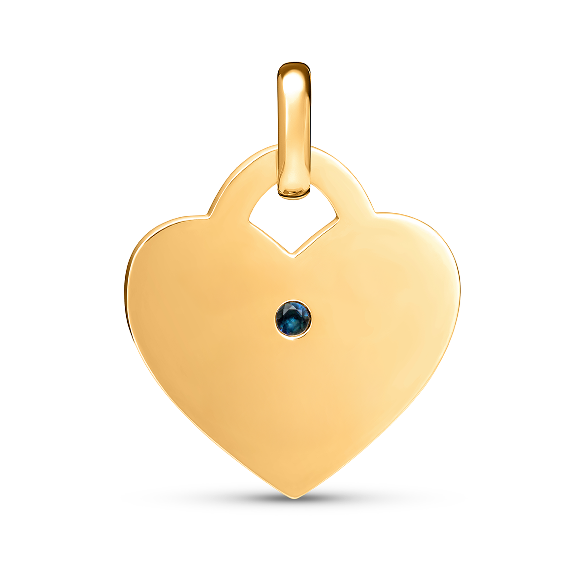 Heart Token Oval Necklace (Gold)