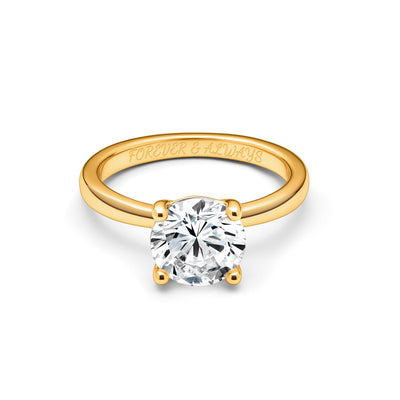 Round Cut Solitaire Ring (Gold)