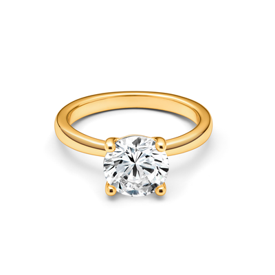 Round Cut Solitaire Ring (Gold)