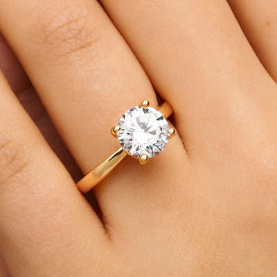 Round Cut Solitaire Ring (Gold)