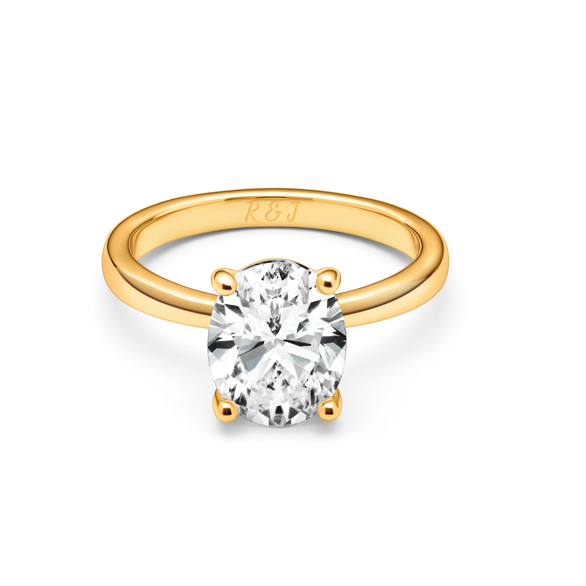Oval Cut Solitaire Ring (Gold)
