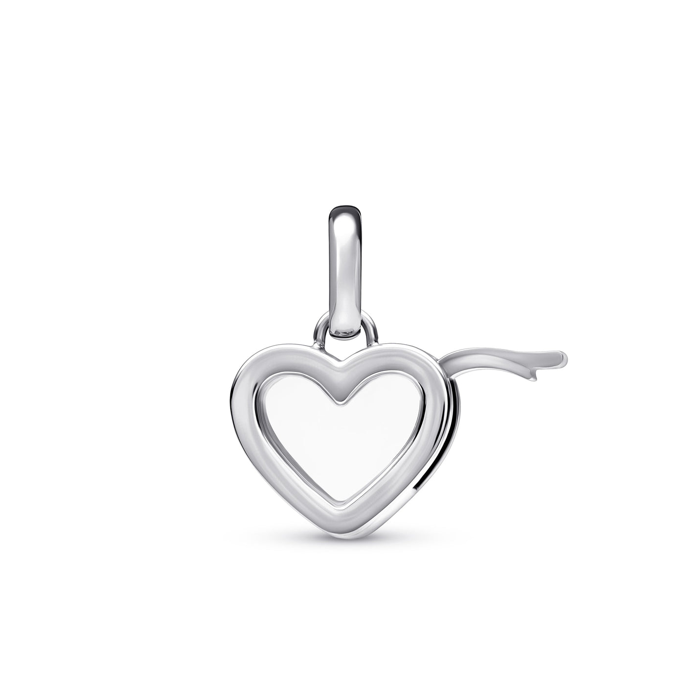Floating Birthstone Charm Locket (Silver)