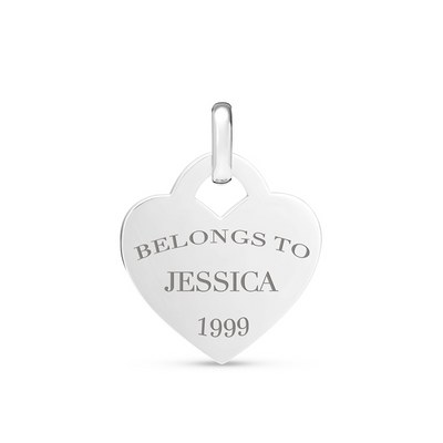 Mini Heart Token Necklace (Silver)