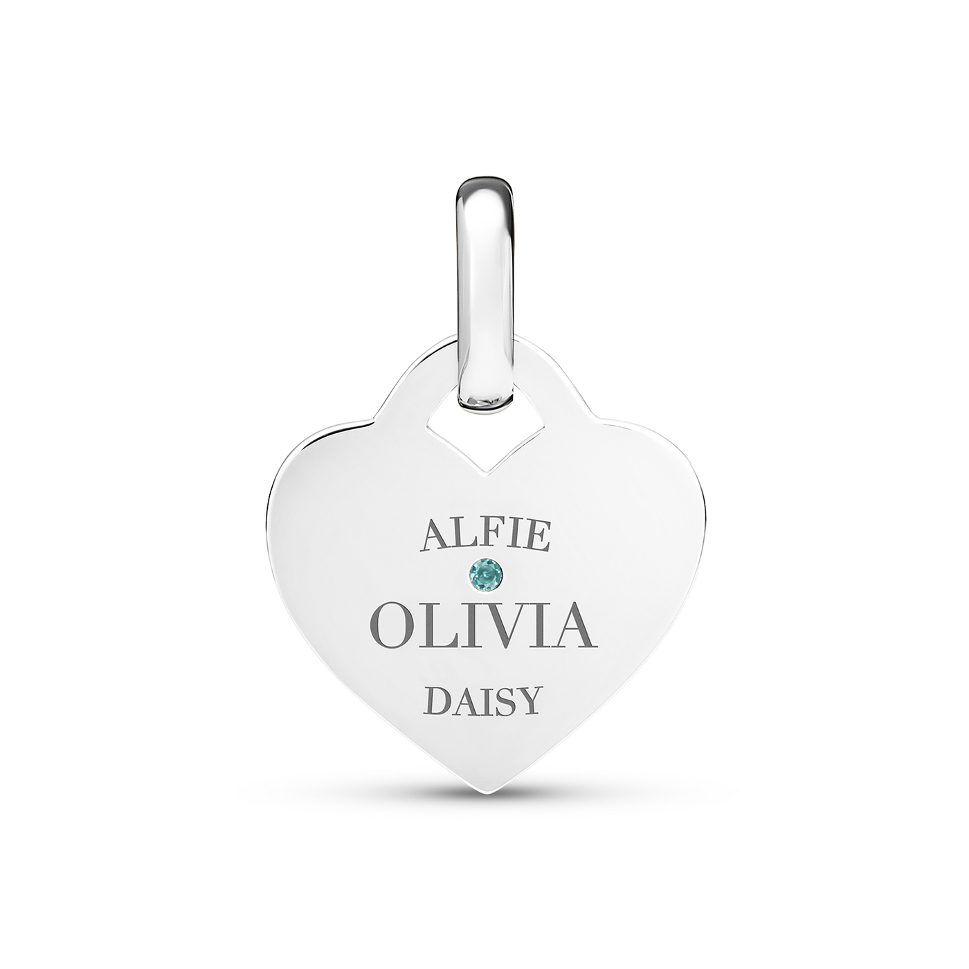 Mini Heart Token Necklace (Silver)