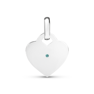 Mini Heart Token Necklace (Silver)