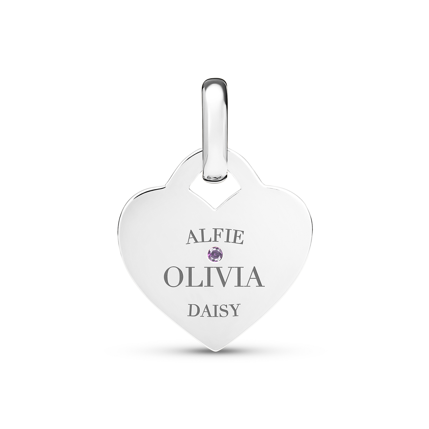 Mini Heart Token Necklace (Silver)