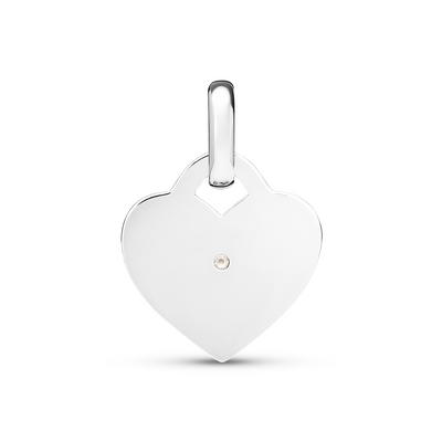 Mini Heart Token Necklace (Silver)