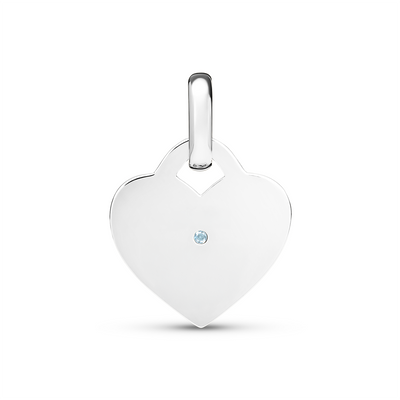 Mini Heart Token Necklace (Silver)